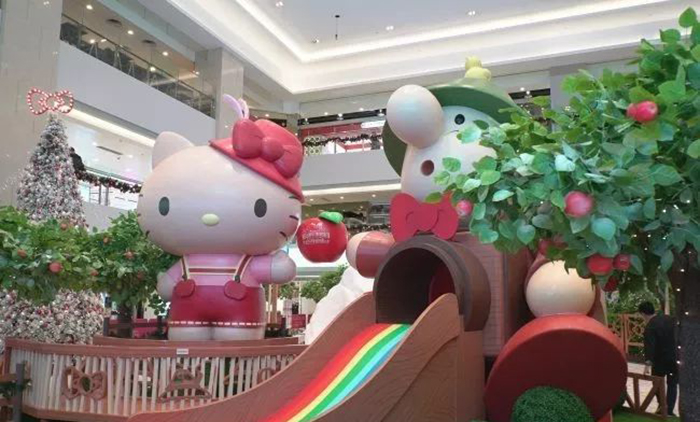 Hello Kitty攜手Müllerchen萌爆登場，刷新圣誕美陳新體驗