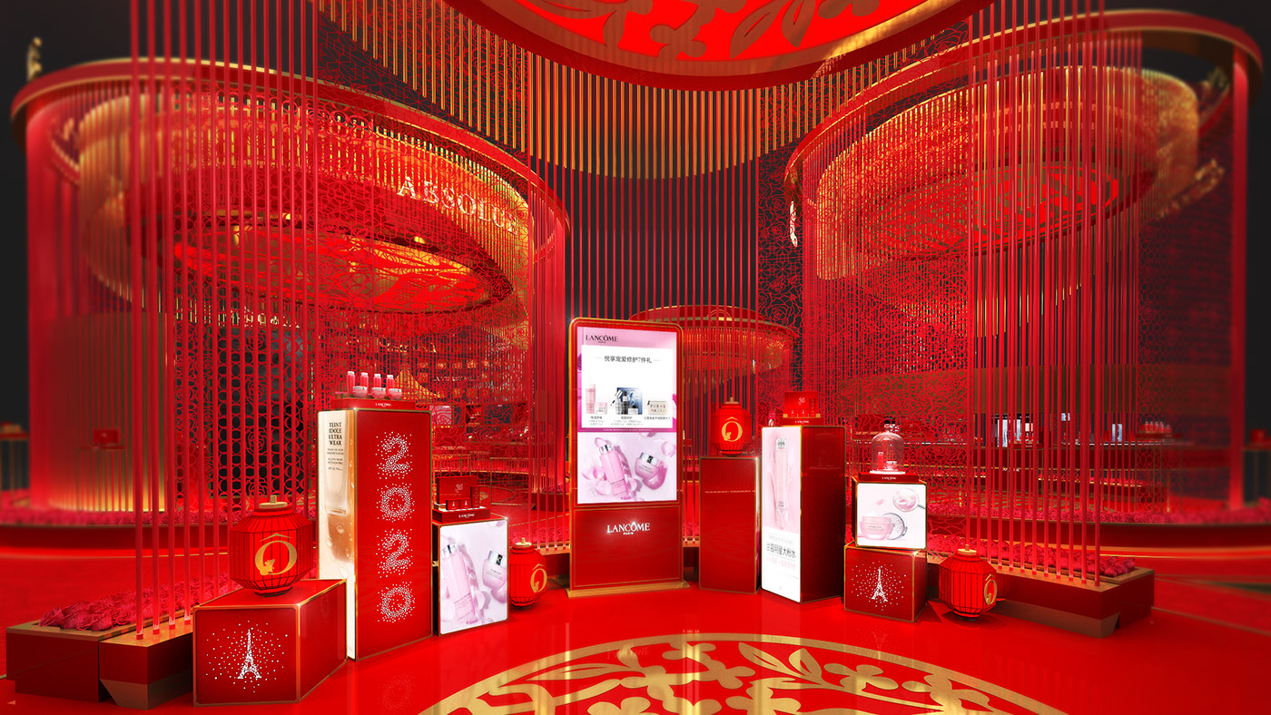 國(guó)風(fēng)來(lái)襲，LANCOME 蘭蔻2020新春廟會(huì)裝置展覽設(shè)計(jì)開啟潮流