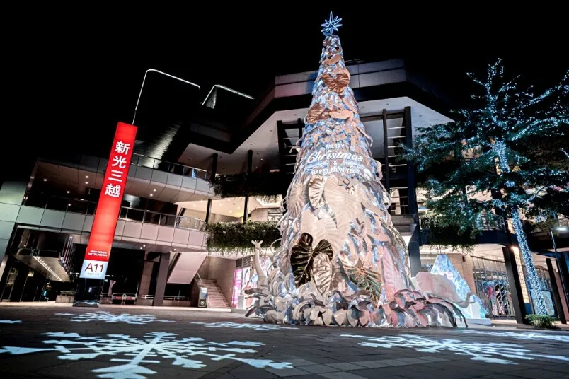 XMAS耶誕奇幻之森主題圣誕活動(dòng)策劃美陳設(shè)計(jì)，17米雪白圣誕樹(shù)超美